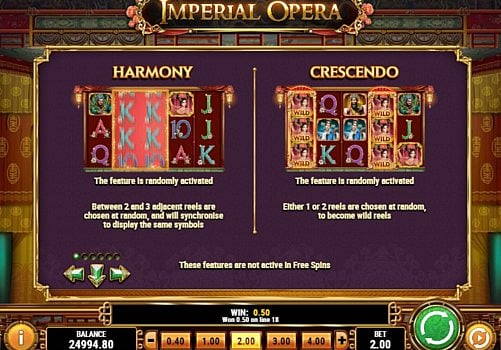 Игровые бонусы в онлайн аппарате Imperial Opera
