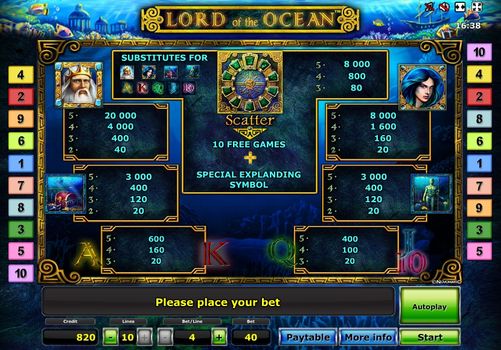 Играть в автомат Lord of The Ocean онлайн на реальные деньги
